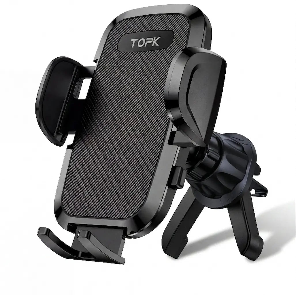 support telephone voiture grille aeration compact rotatif 360