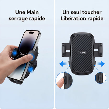 support téléphone voiture réglage angle vue