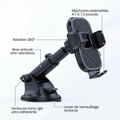 support téléphone voiture grille aération magnétique