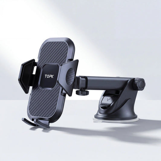 support téléphone voiture ventouse bras long