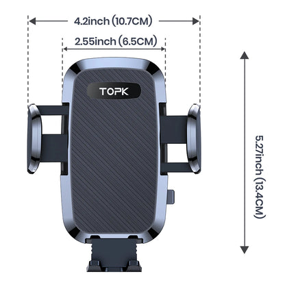 support telephone voiture grille aeration compact rotatif 360 vue de dessous base ventouse